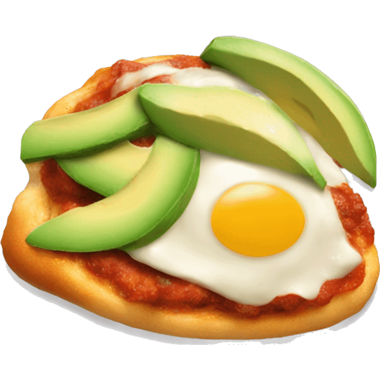 a chicken parmigiana with avocado  emoji