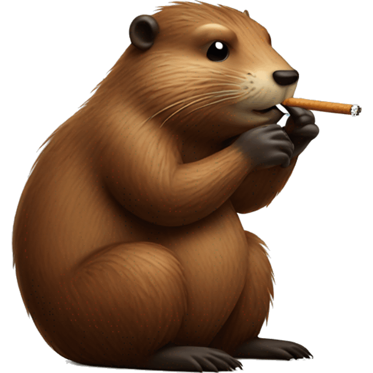 beaver smoking a cigarette  emoji