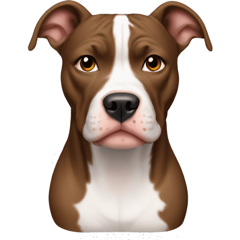 white and brown pitbull emoji