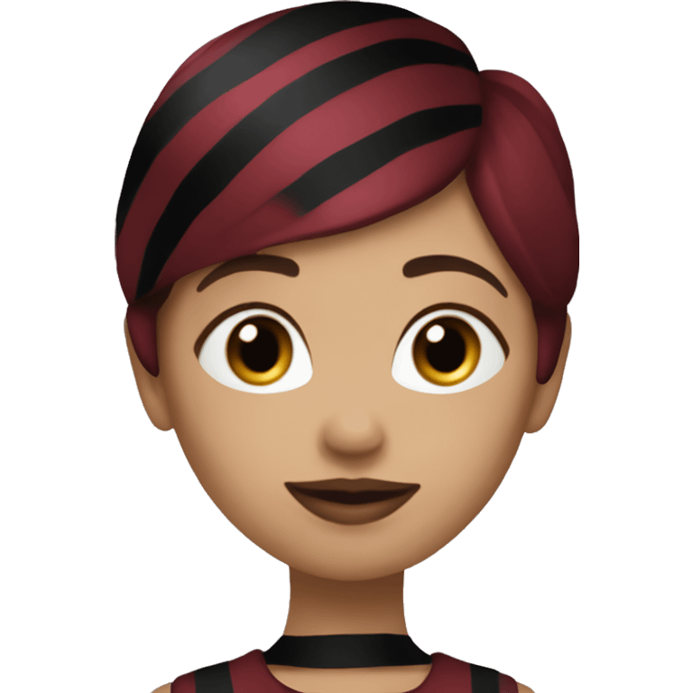 Burgundy and black stripe coquette  emoji