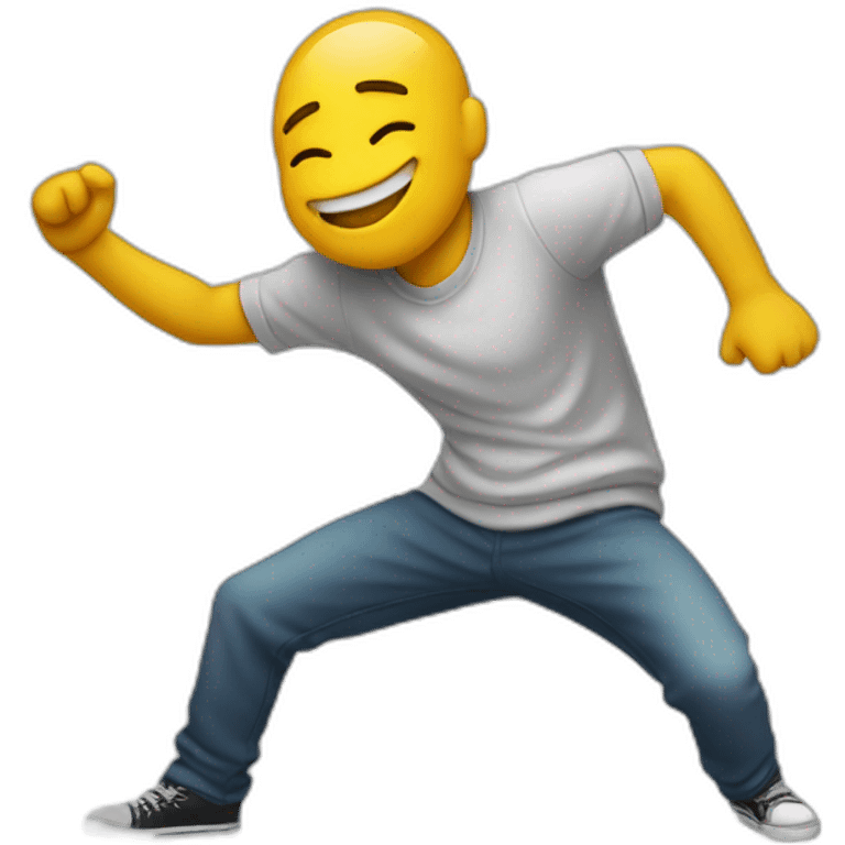 A guy dabbing emoji