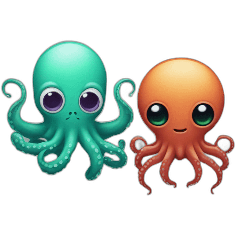 Octopus and spider like alien emoji