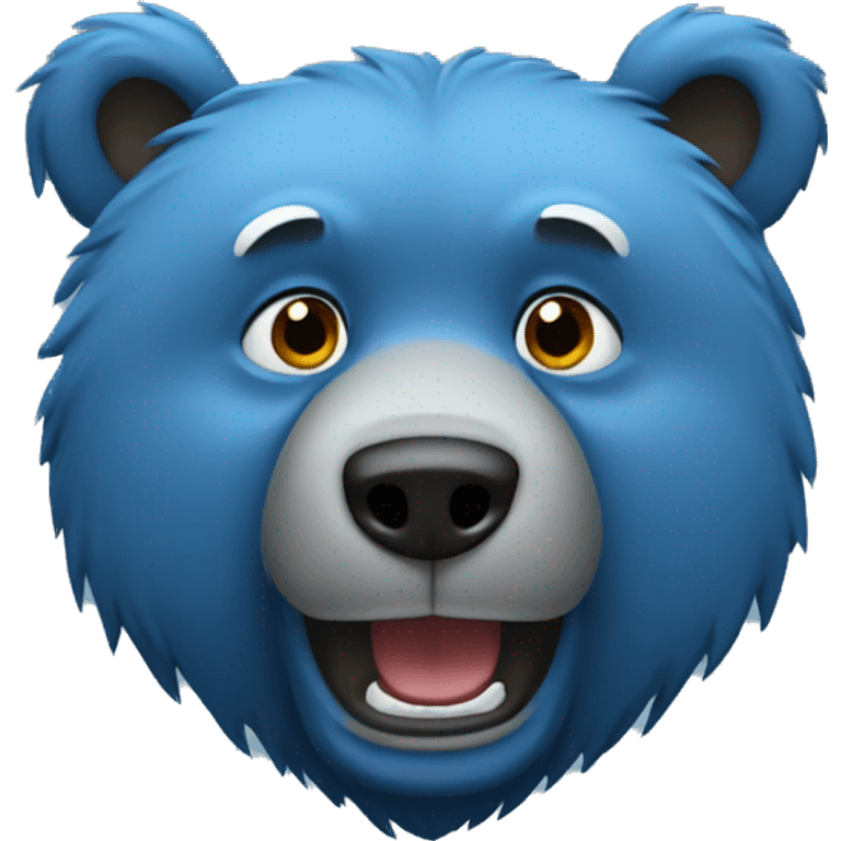 Blue grizzy bear emoji