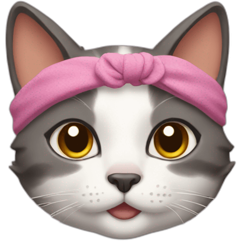 Cat with a headband emoji