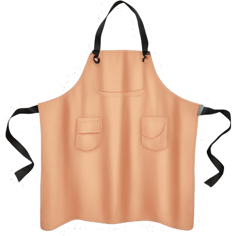 Realistic peach color kitchen apron tied in the front emoji