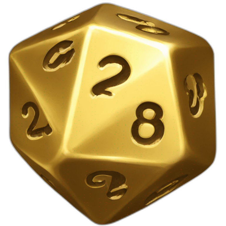 gold d20-dice emoji