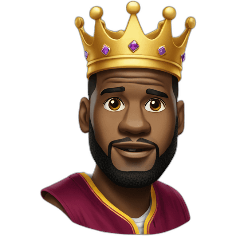 Lebron James with a crown emoji