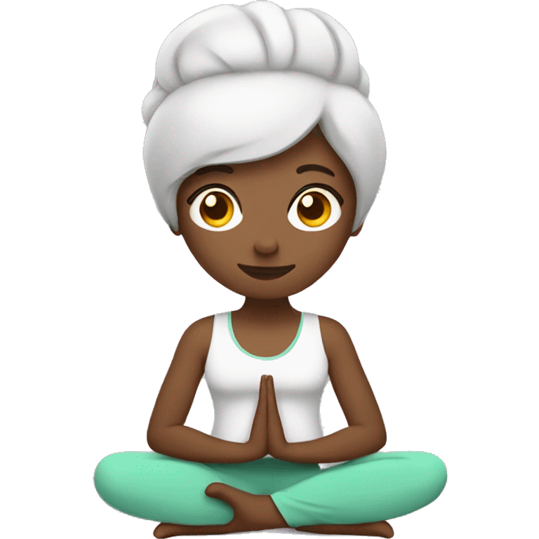 Yoga blunette  emoji