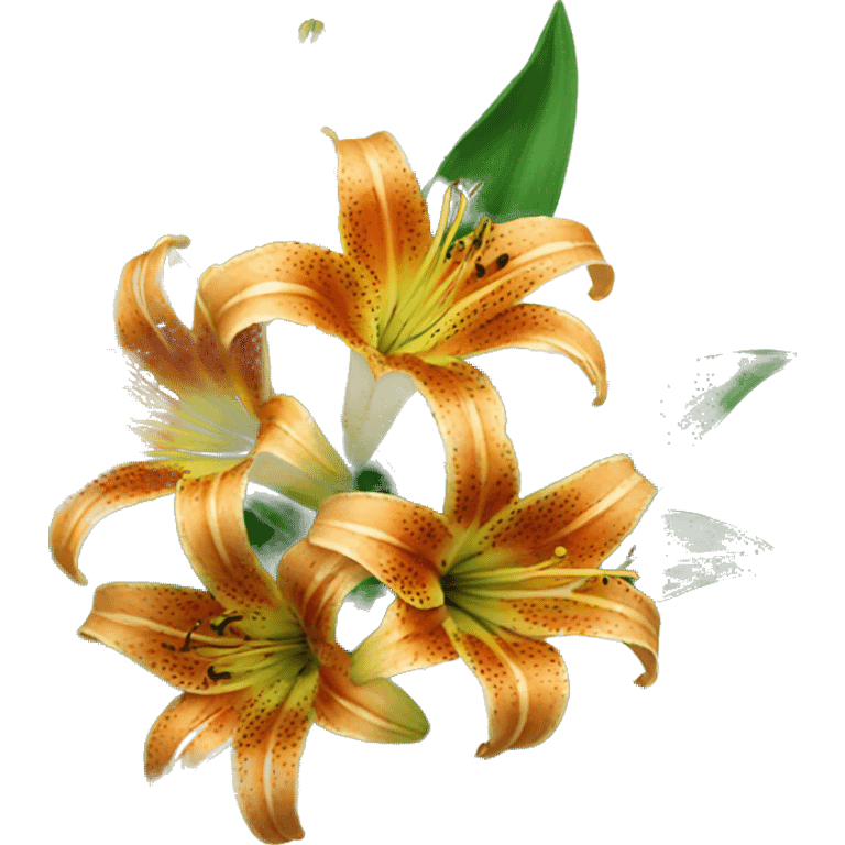 bouquet of tiger lilies  emoji