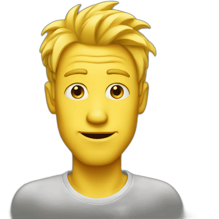 Man have big nose with yellow hair emoji