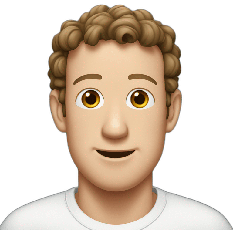 mark zuckerberg with his trademark hair emoji