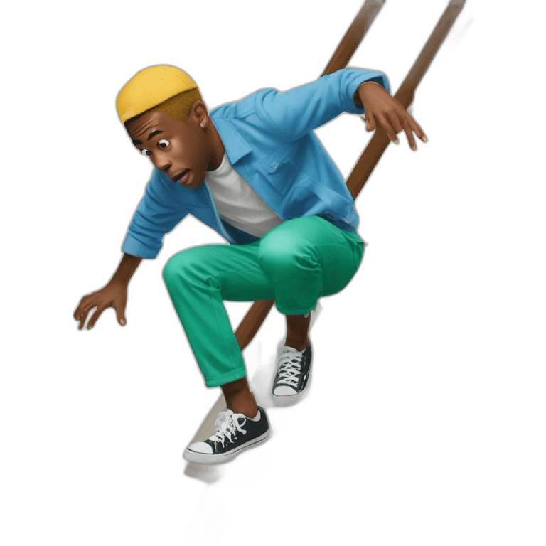 tyler the creator falling down the stairs emoji