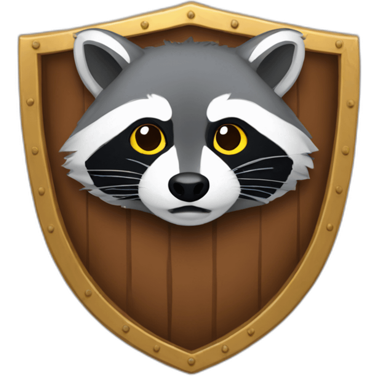 raccoon shield emoji