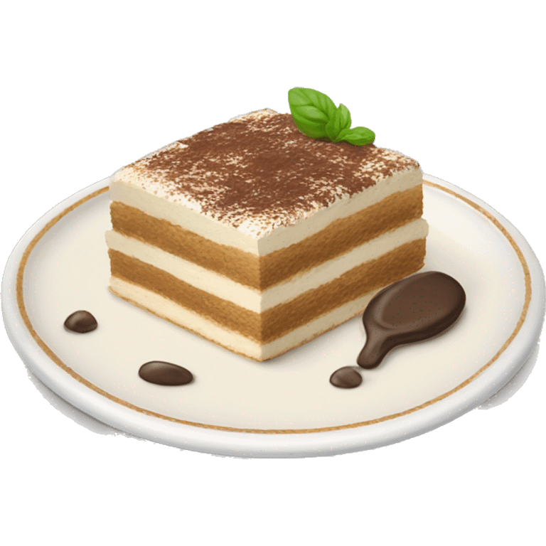 a plate of tiramisu emoji