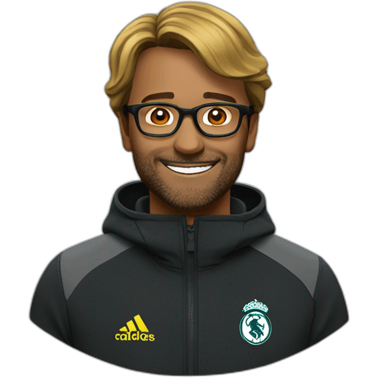 black Klopp happy emoji