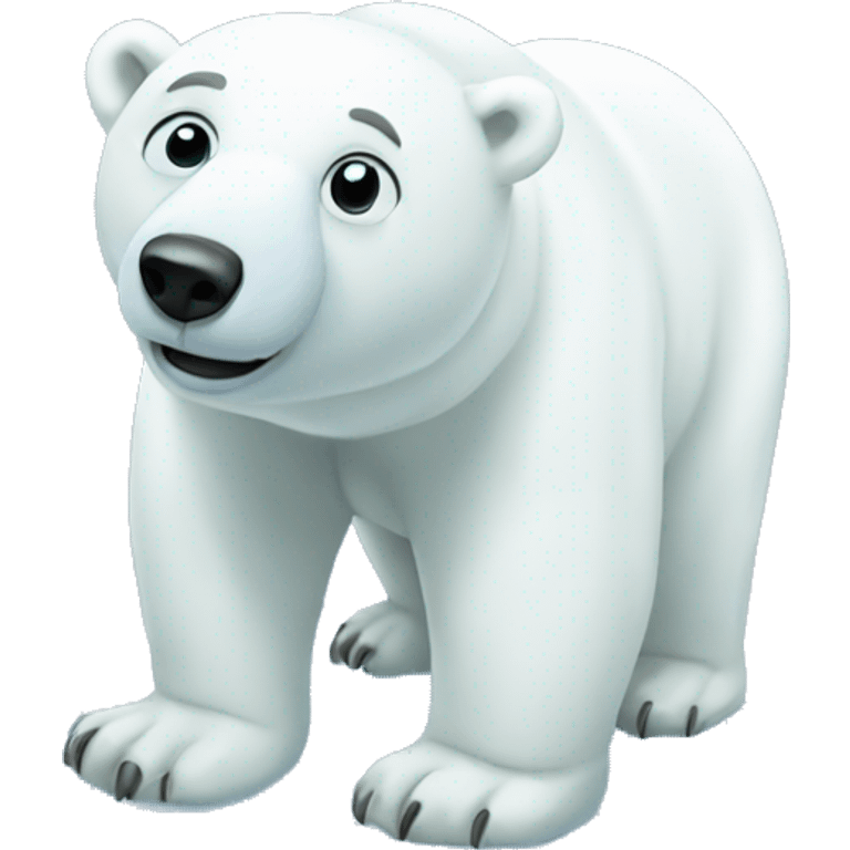 Polar bear on ice  emoji