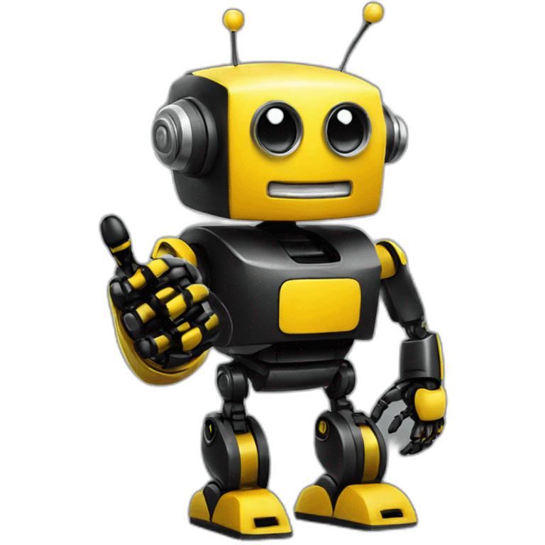 black and yellow robot giving the thumbs-up emoji