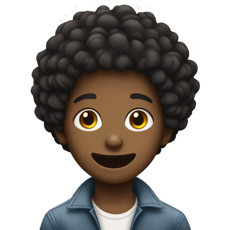 afro boy yapping emoji