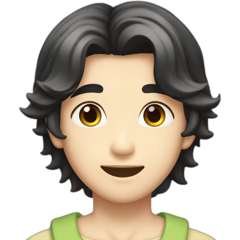 blackhair-boy-browneyes-tend skin-Japanese-handsome-sideparted emoji