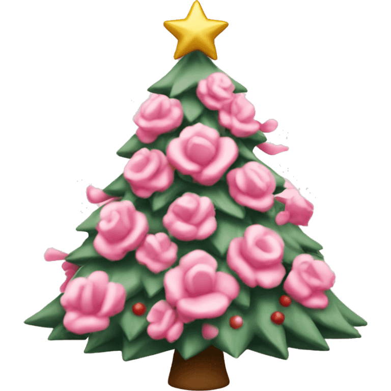 Sapin Noël rose  emoji