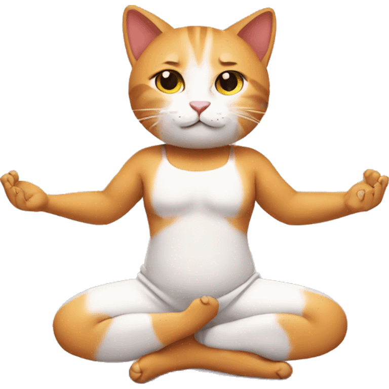 yoga cat emoji