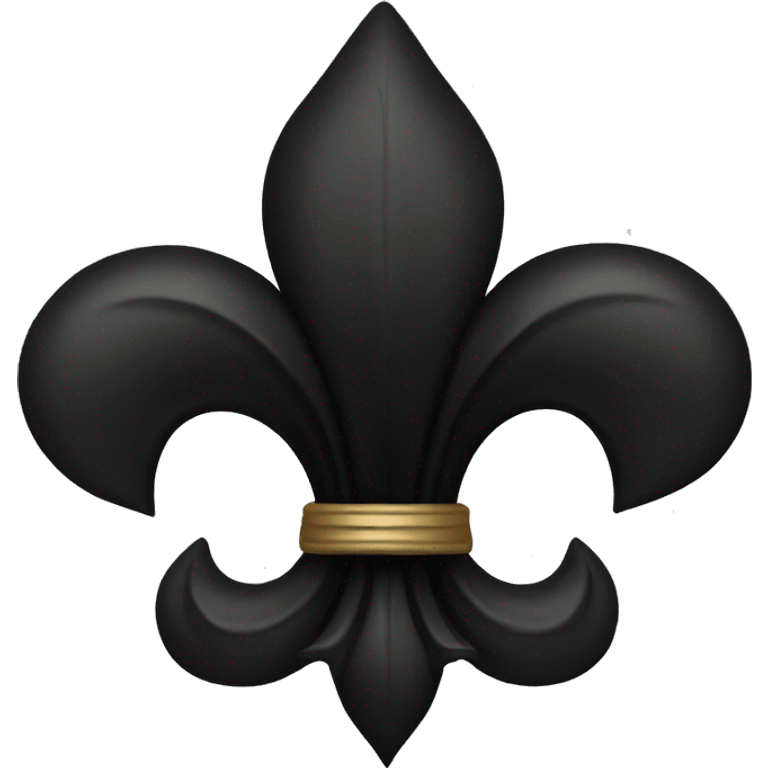 black fleur de lis emoji