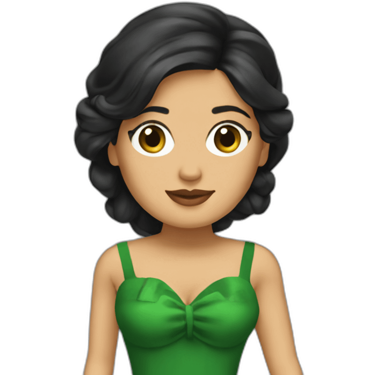 salma hayek green dress emoji