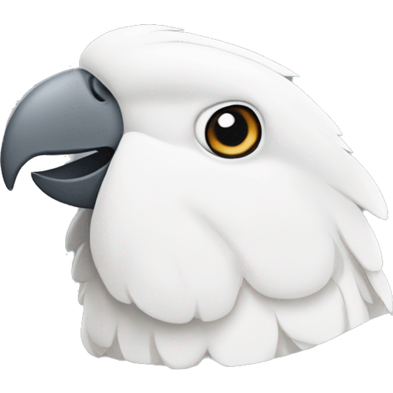 White cockatoo head front emoji