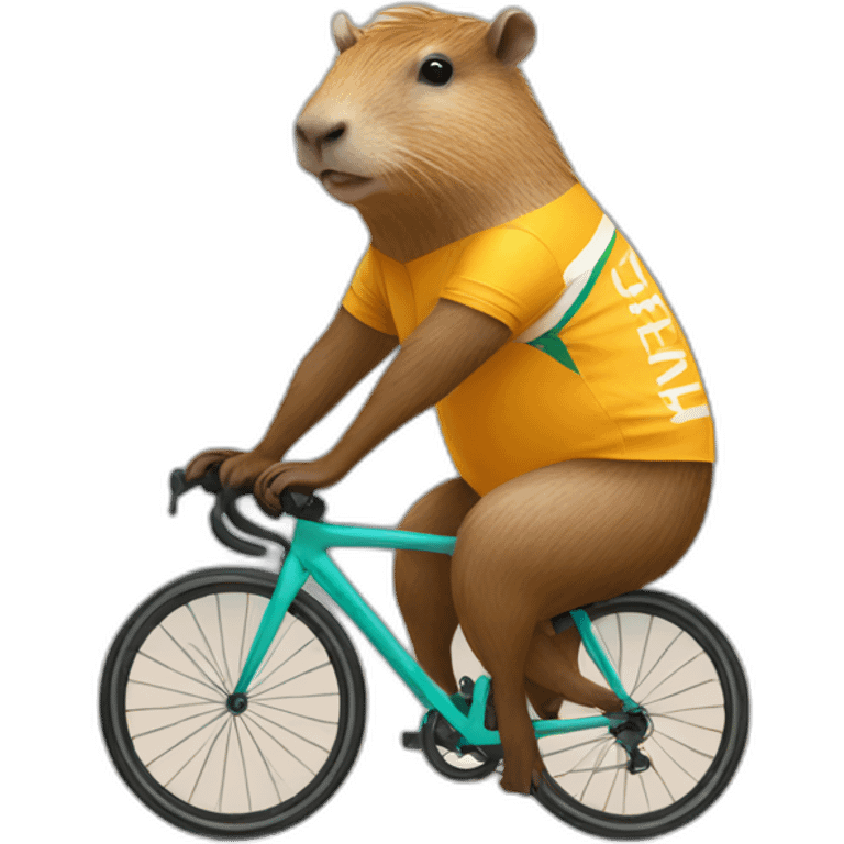 capybara wearing cyclist jersey emoji