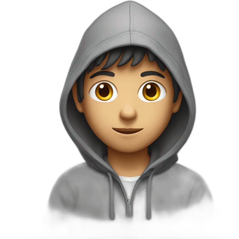 A boy with hoodie emoji