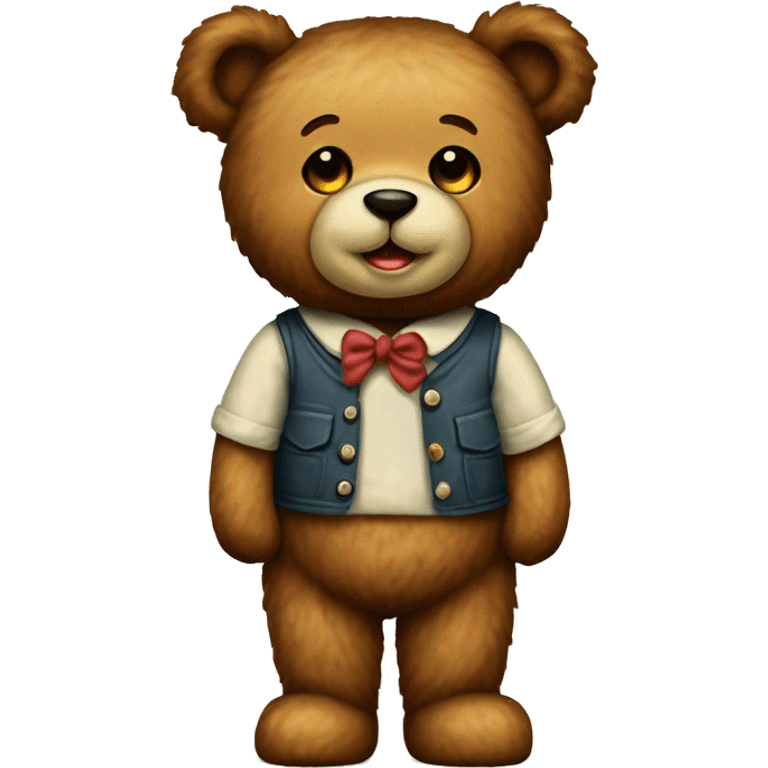 Teddy bear vintage full body emoji