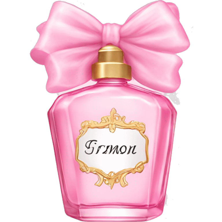 Fairy light pink perfume with bow emoji