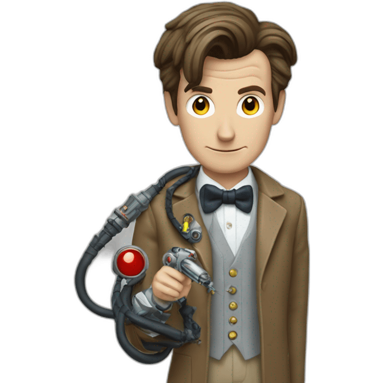 The 11th doctor with his Sonic screwdiver emoji