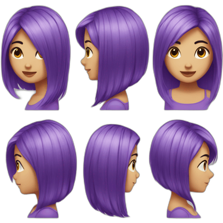 purple hair girl emoji