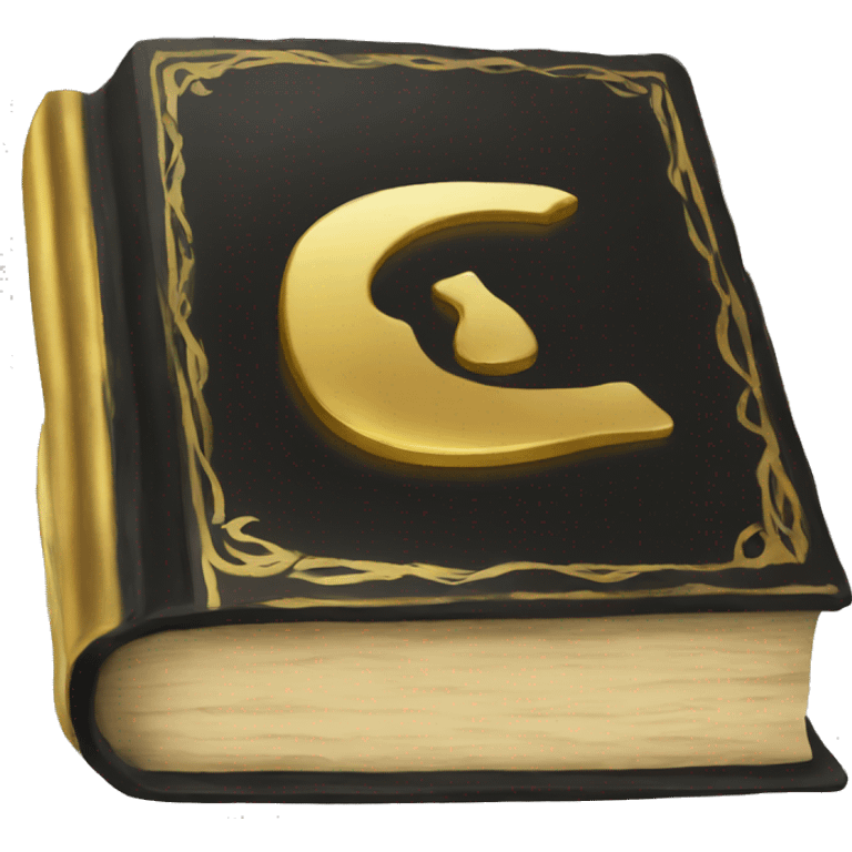 Black gold book  emoji