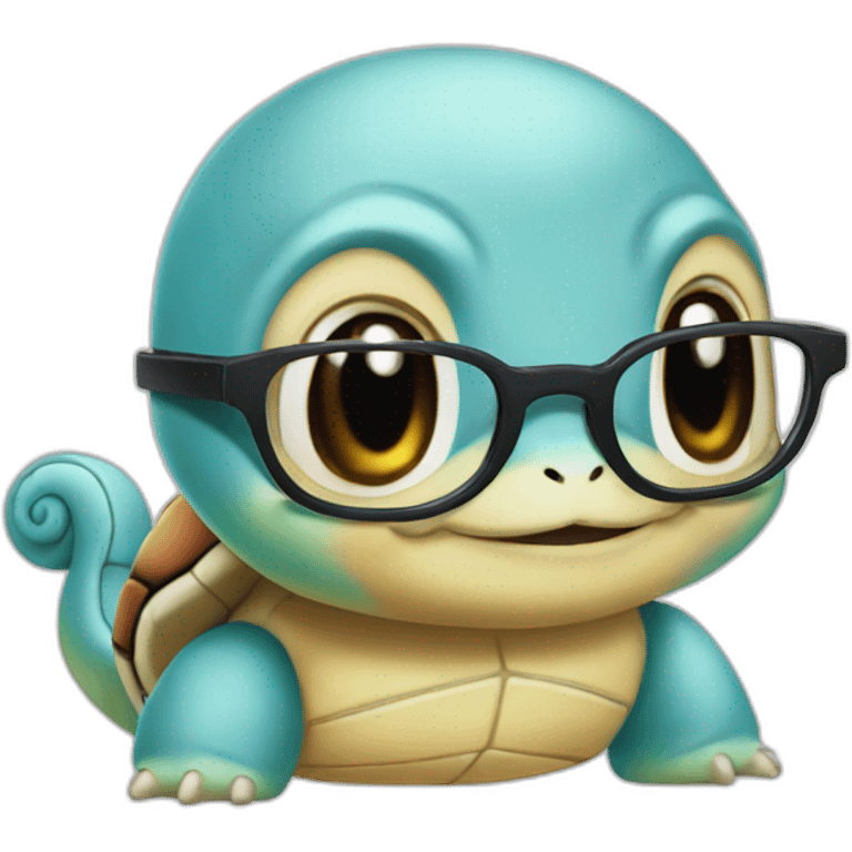 squirtle wearing glasses emoji