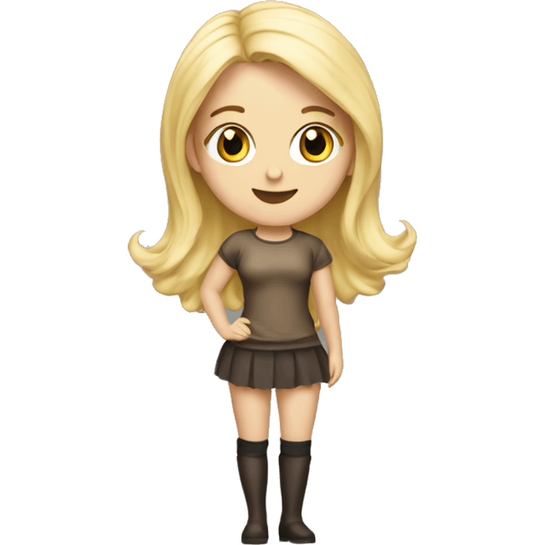 blonde girl in thighhighs emoji