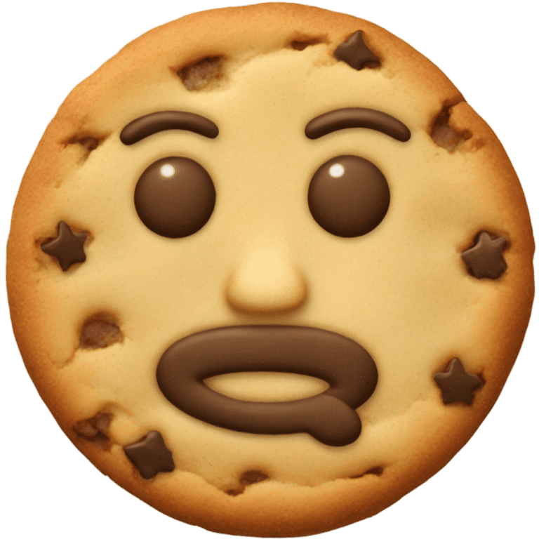 cookie in the shape of a man emoji