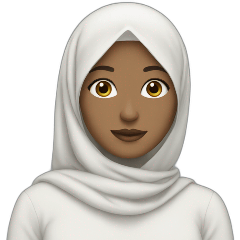 white hijabi girl emoji