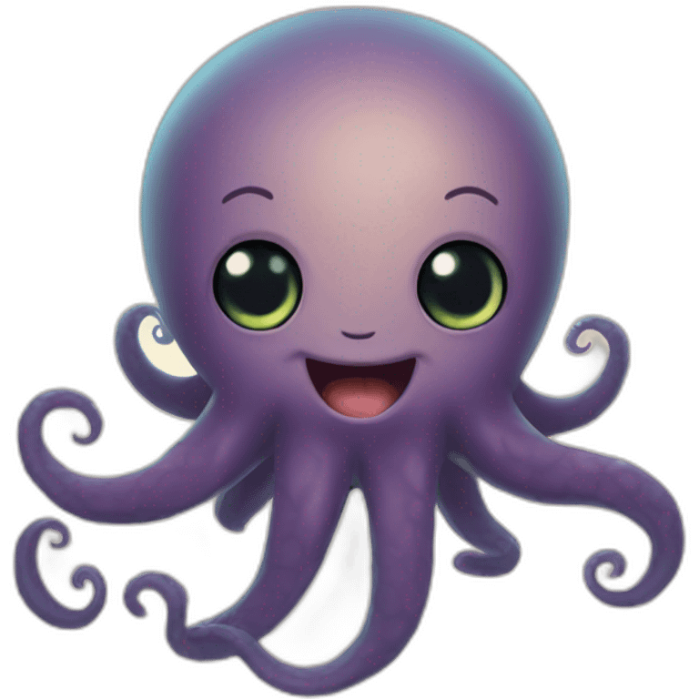 cute kraken cute face HYPE cheering emoji