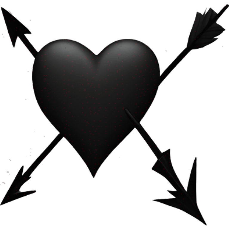 Black heart with lots of arrow  emoji