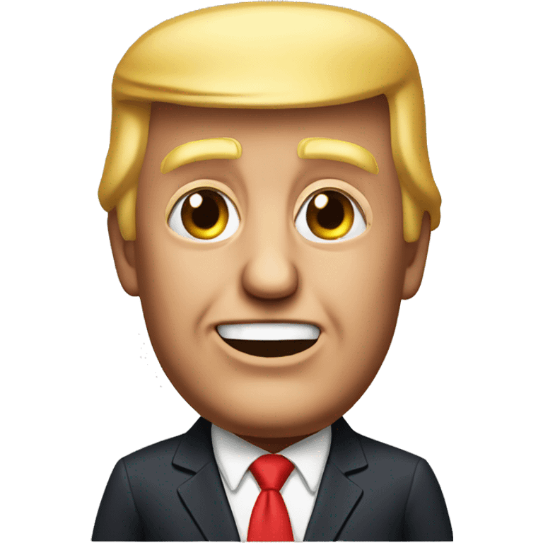 TRUMP happy photorealistic serious emoji