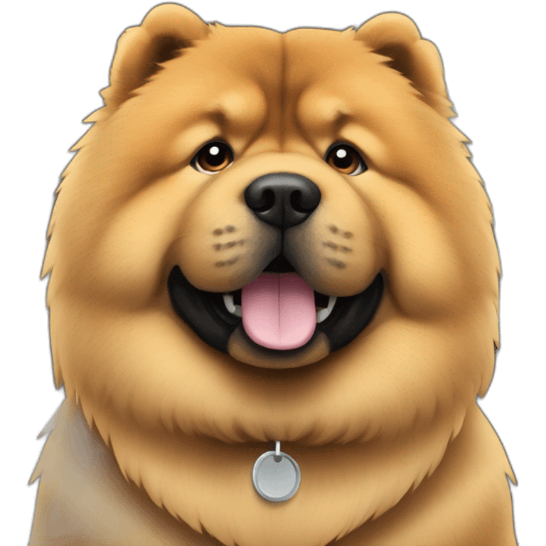 Chow chow at a barbershop emoji