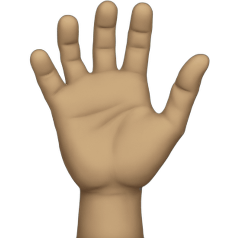 vulcan hand greeting emoji