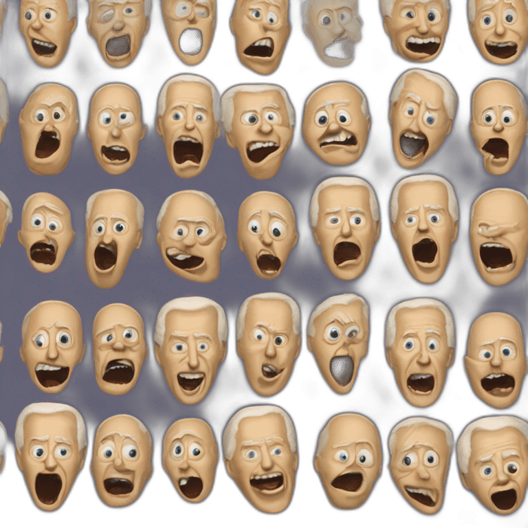 Joe Biden as scream mask emoji