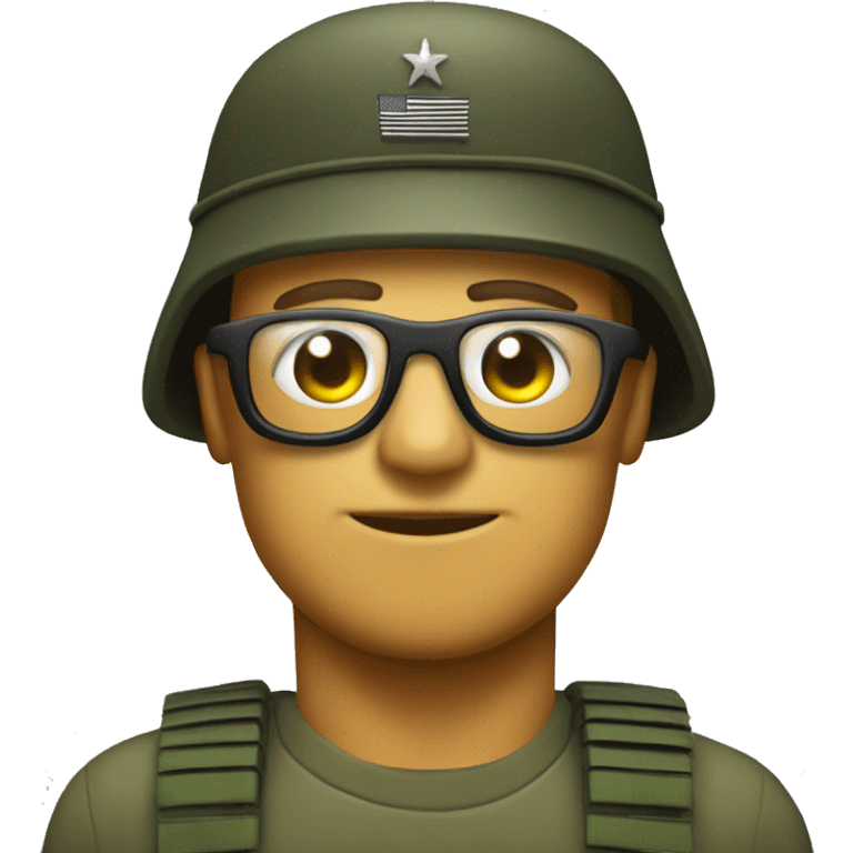 Militar con casco,gafas de vision nocturna  emoji