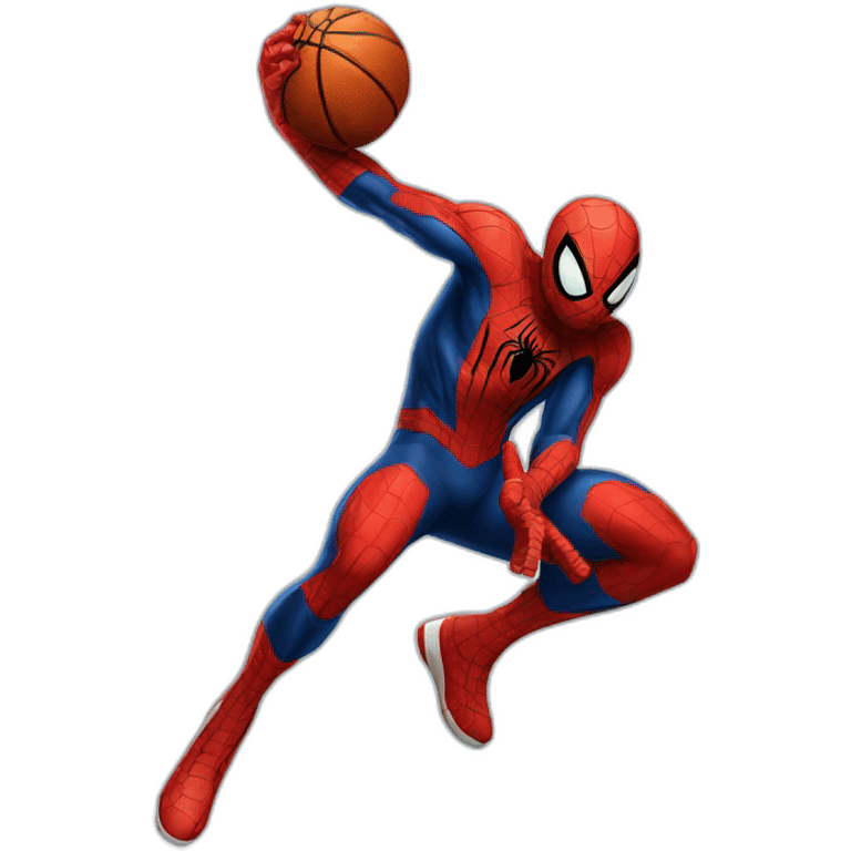 Spider man joue basketball emoji