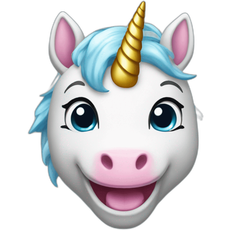 happy diamond unicorn emoji