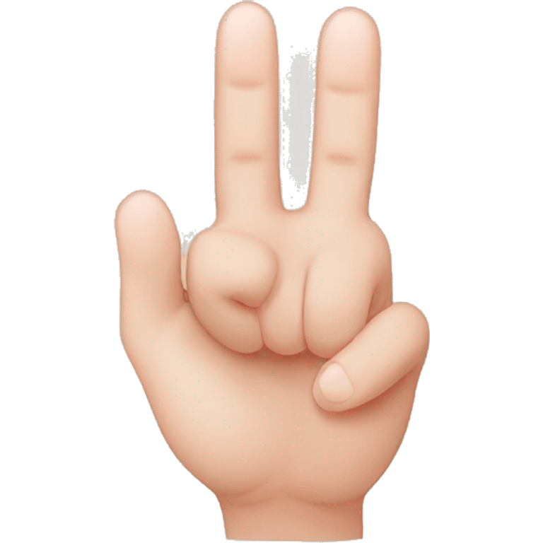 Korean finger heart using the middle finger and thumb emoji