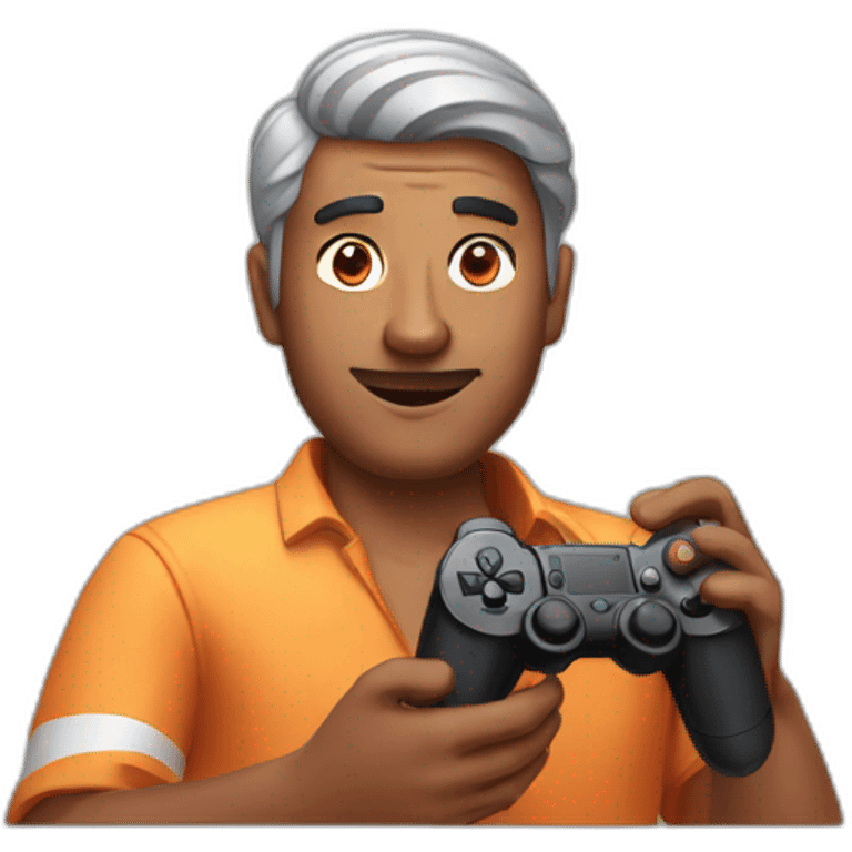 Indian man With a PlayStation Fire Controller emoji